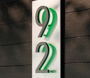 Floating Clear Horizontal LED Sign And Doorbell